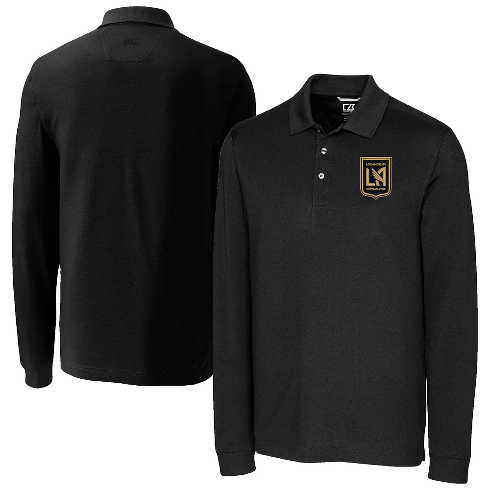 Men's Cutter & Buck LAFC Advantage Eco Tri-Blend Pique Long Sleeve Polo