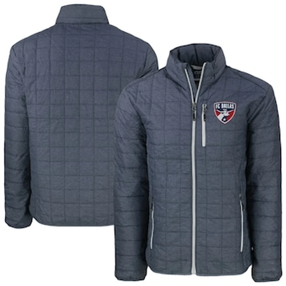 Men's Cutter & Buck Anthracite FC Dallas Rainier PrimaLoft Eco Insulated Puffer Full-Zip Jacket