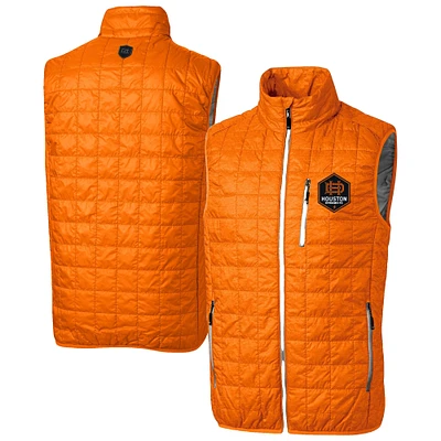 Men's Cutter & Buck Houston Dynamo FC Rainier PrimaLoft Eco Insulated Full-Zip Puffer Vest