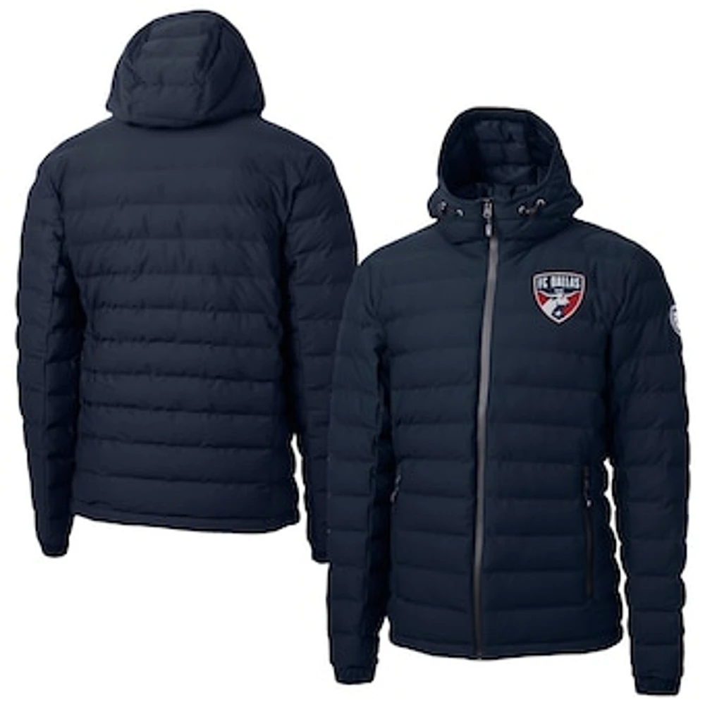 Men's Cutter & Buck Navy FC Dallas Mission Ridge Repreve® Eco Insulated Full-Zip Hoodie Puffer Jacket