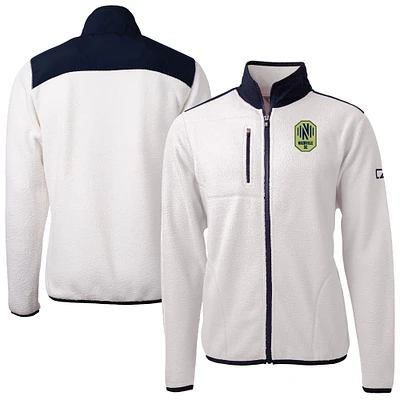 Men's Cutter & Buck Oatmeal Nashville SC Cascade Eco Fleece Full Zip Jacket