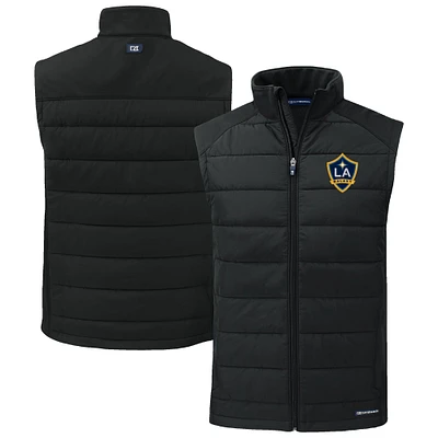 Men's Cutter & Buck LA Galaxy Evoke Hybrid Eco Softshell Recycled Full-Zip Vest