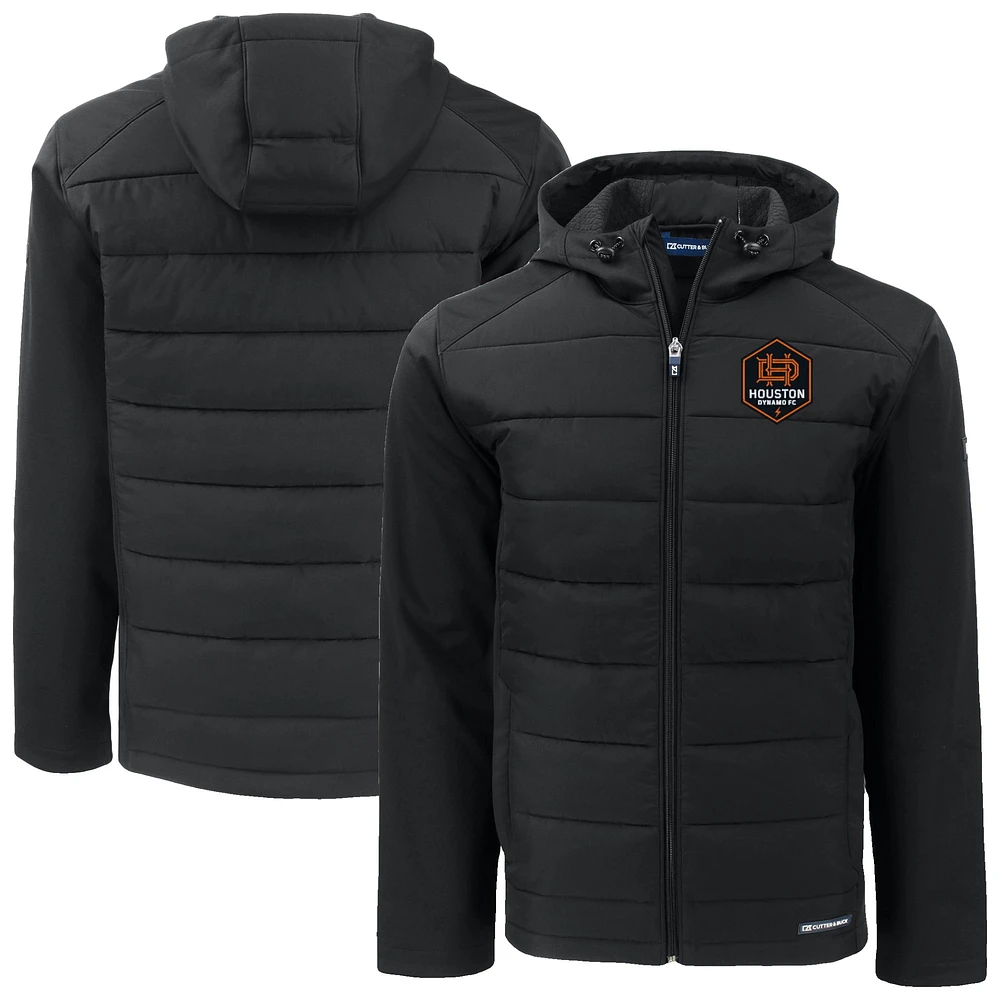 Men's Cutter & Buck Houston Dynamo FC Evoke Hybrid Eco Softshell Recycled Full-Zip Jacket