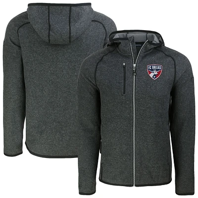Men's Cutter & Buck Heather Charcoal FC Dallas Mainsail Full-Zip Hooded Jacket