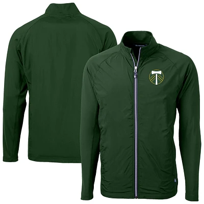 Men's Cutter & Buck Portland Timbers Adapt Eco Knit Hybrid Recycled Raglan Full-Zip Jacket