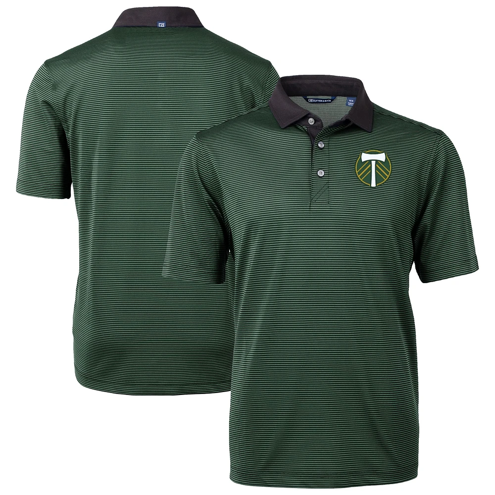 Men's Cutter & Buck Hunter Green Portland Timbers Virtue Eco Pique Micro Stripe Recycled Polo