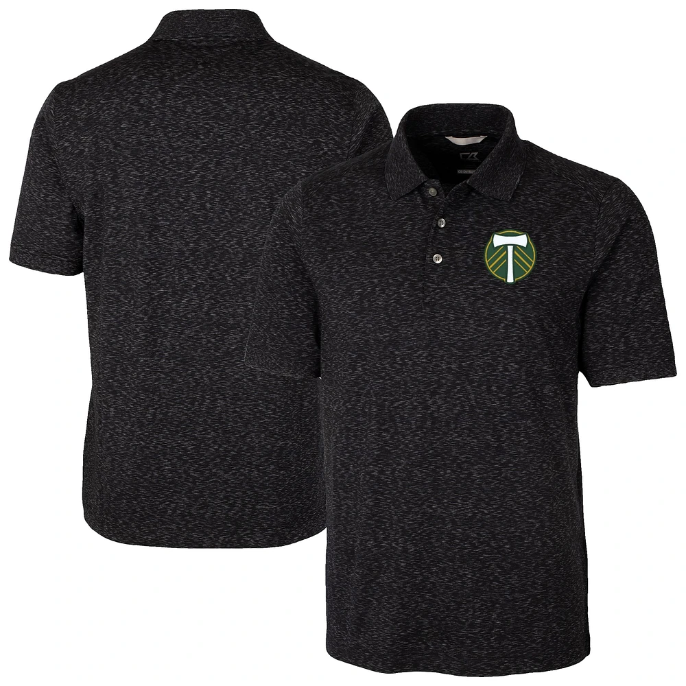 Men's Cutter & Buck Portland Timbers Advantage Tri-Blend Space Dye Polo