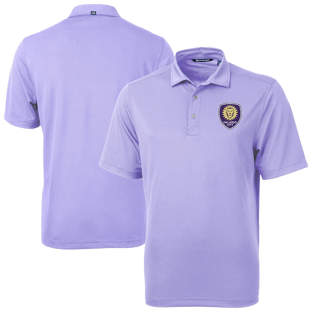 Men's Cutter & Buck Light Purple Orlando City SC Virtue Eco Pique Recycled Polo