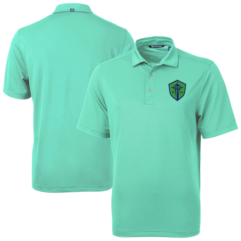Men's Cutter & Buck Mint Seattle Sounders FC Virtue Eco Pique Recycled Polo