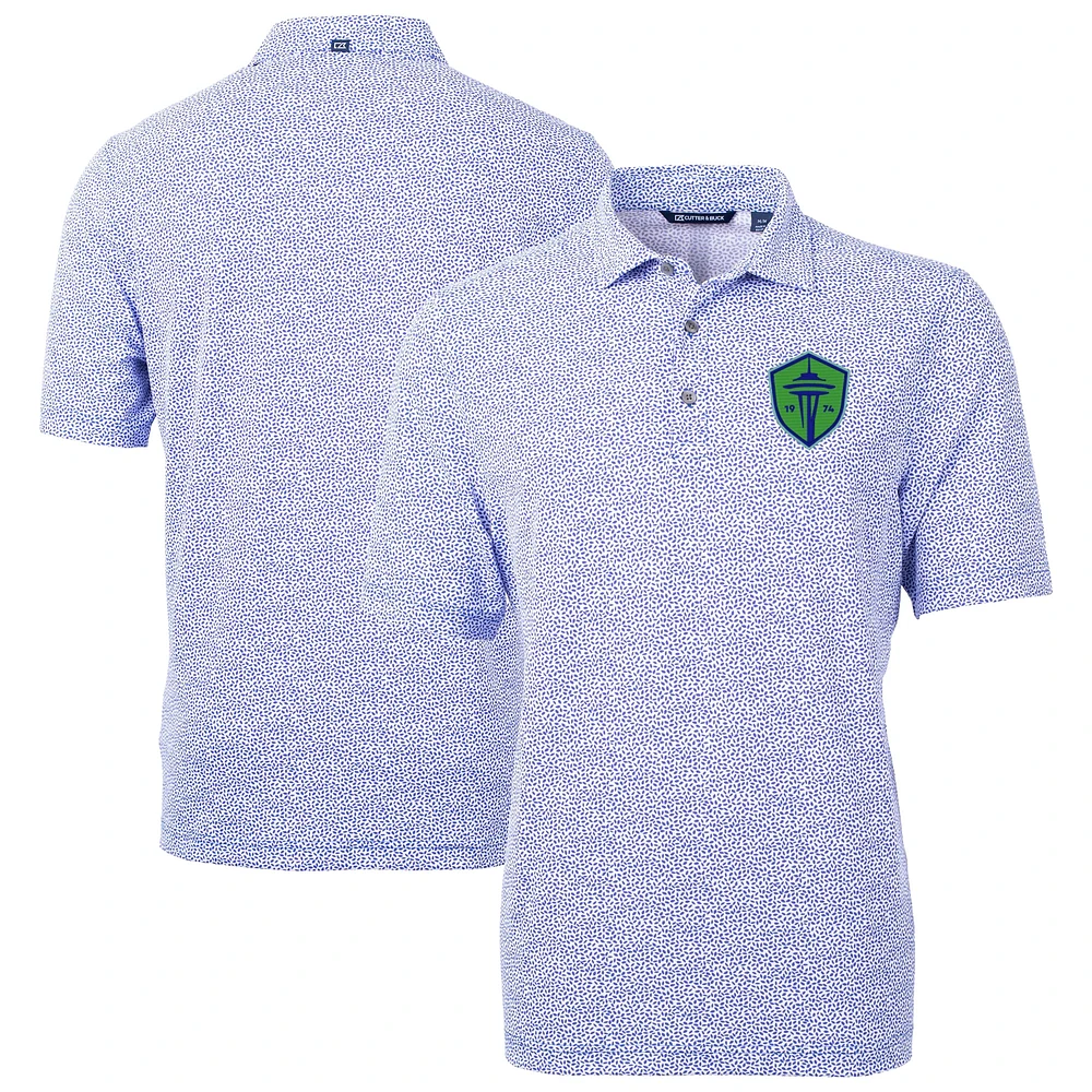 Men's Cutter & Buck Seattle Sounders FC Virtue Eco Pique Botanical Print Recycled Polo