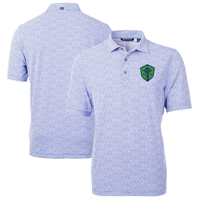 Men's Cutter & Buck Seattle Sounders FC Virtue Eco Pique Botanical Print Recycled Polo