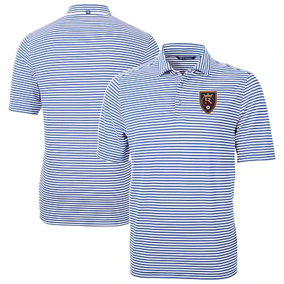 Men's Cutter & Buck Real Salt Lake Virtue Eco Pique Stripe Recycled Polo