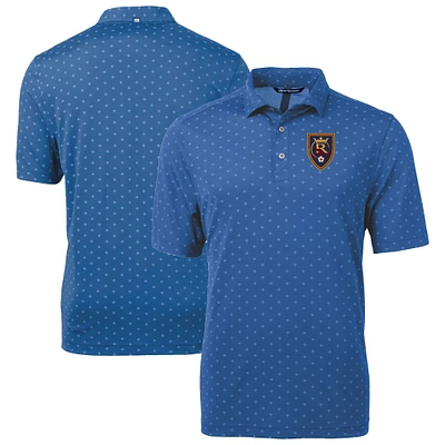 Men's Cutter & Buck Real Salt Lake Virtue Eco Pique Tile Print Recycled Polo