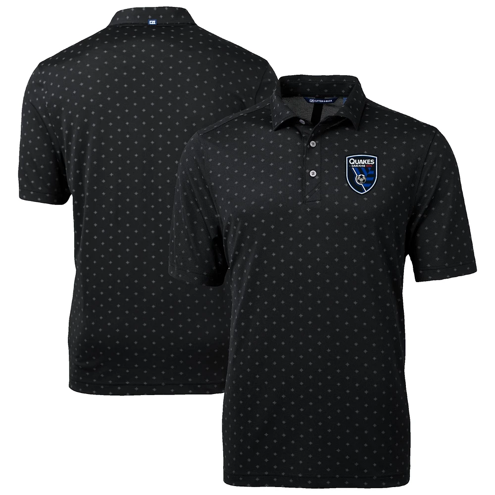 Men's Cutter & Buck San Jose Earthquakes Virtue Eco Pique Tile Print Recycled Polo