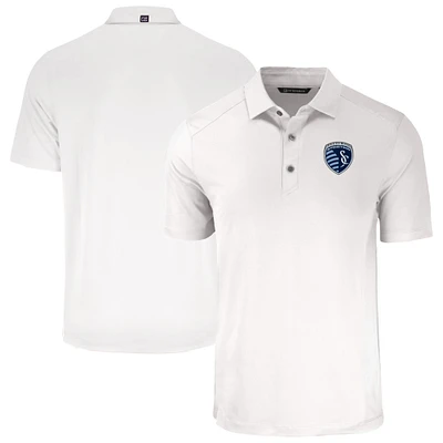 Men's Cutter & Buck White Sporting Kansas City Forge Eco Stretch Recycled Polo
