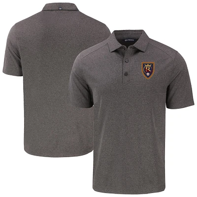 Men's Cutter & Buck Heather Black Real Salt Lake Forge Eco Stretch Recycled Polo