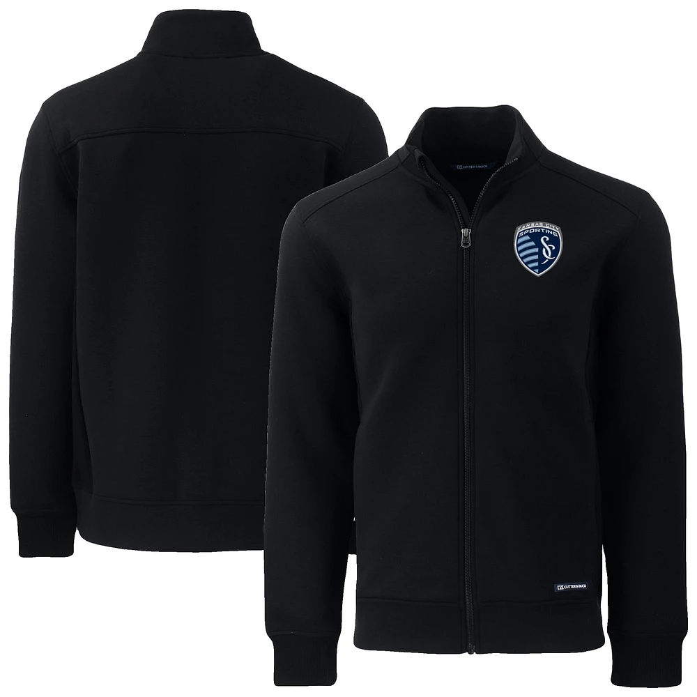 Men's Cutter & Buck Sporting Kansas City Roam Eco Tri-Blend Recycled Full-Zip Jacket