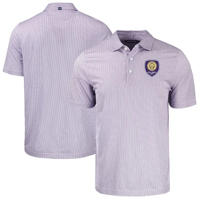 Men's Cutter & Buck Orlando City SC Pike Eco Symmetry Print Stretch Recycled Polo