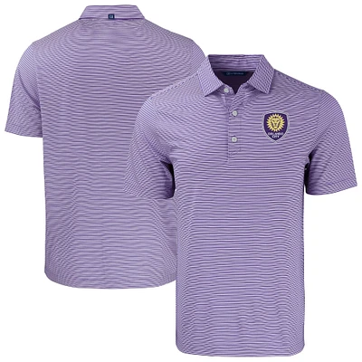 Men's Cutter & Buck Orlando City SC Forge Eco Double Stripe Stretch Recycled Tri-Blend Polo