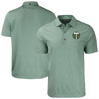 Men's Cutter & Buck Heather Portland Timbers Forge Eco Stripe Stretch Recycled Polo