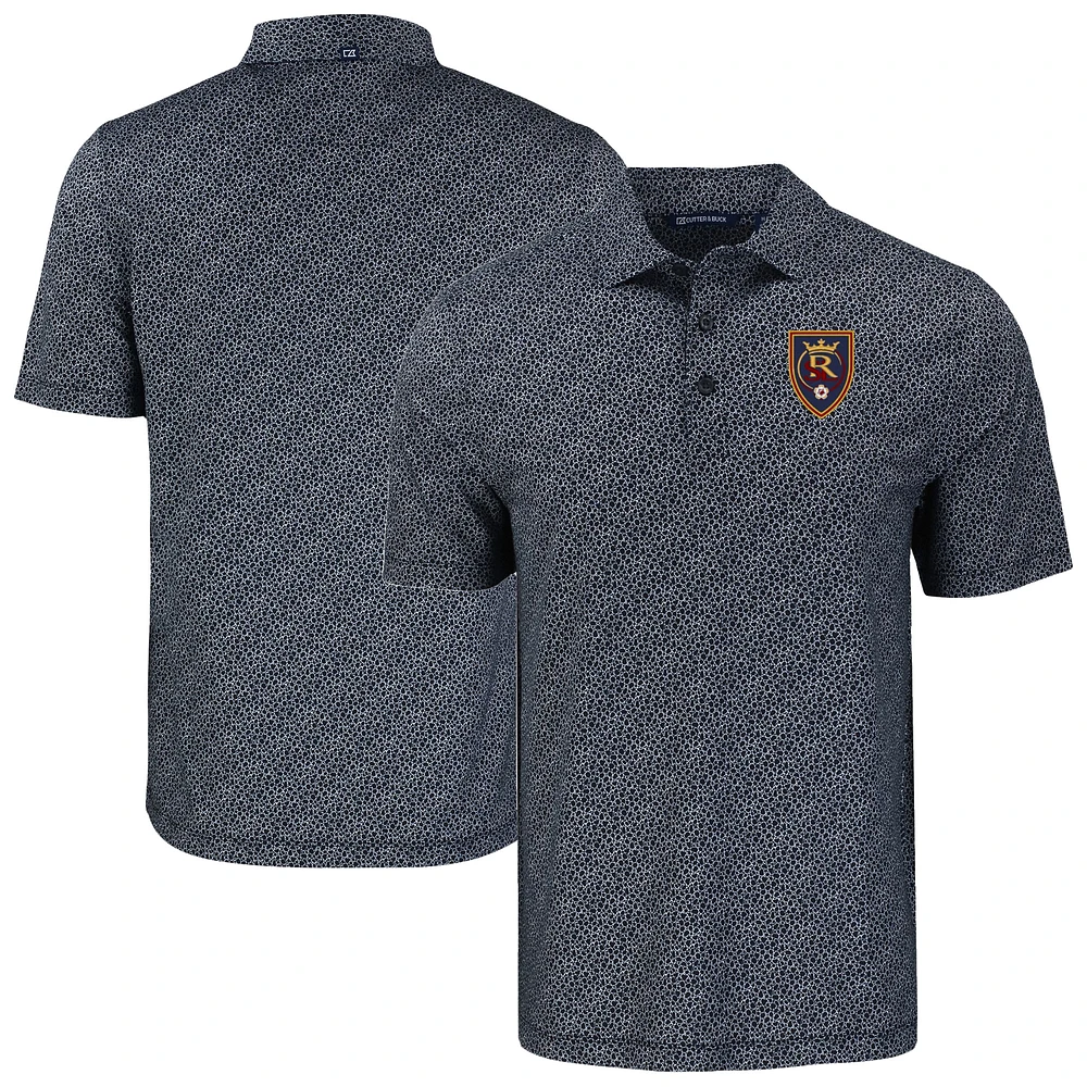 Men's Cutter & Buck Real Salt Lake Pike Eco Pebble Print Stretch Recycled Polo
