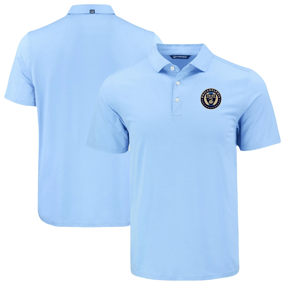 Men's Cutter & Buck Powder Blue Philadelphia Union Coastline Epic Comfort Eco Recycled Polo