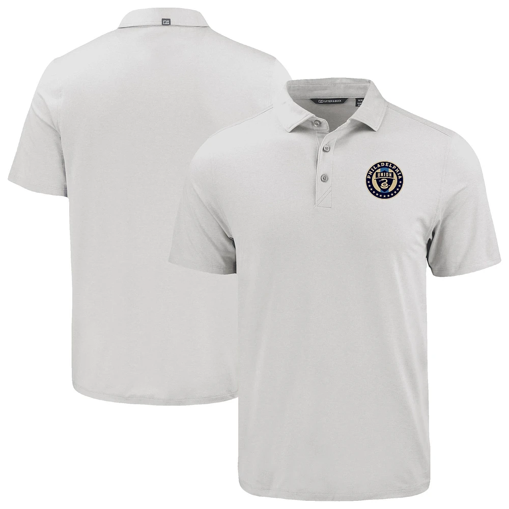 Men's Cutter & Buck Gray Philadelphia Union Coastline Epic Comfort Eco Recycled Polo