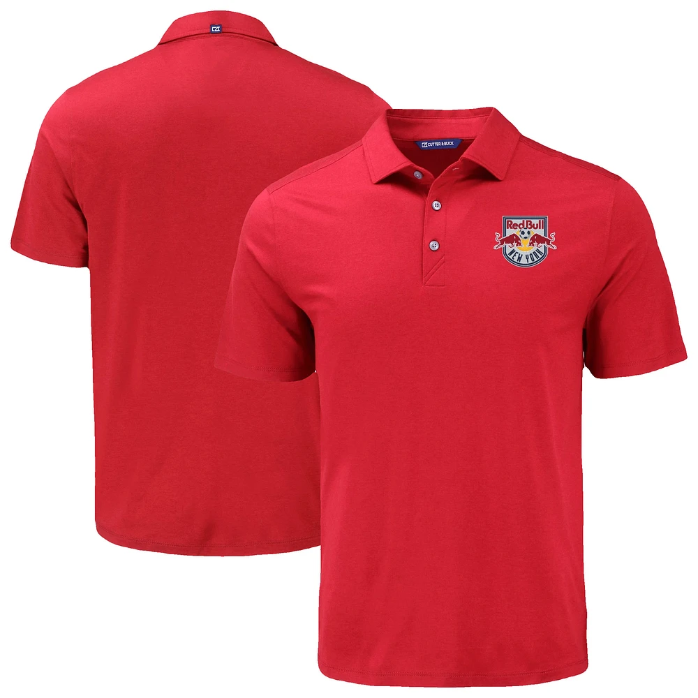 Men's Cutter & Buck Red New York Bulls Coastline Epic Comfort Eco Recycled Polo
