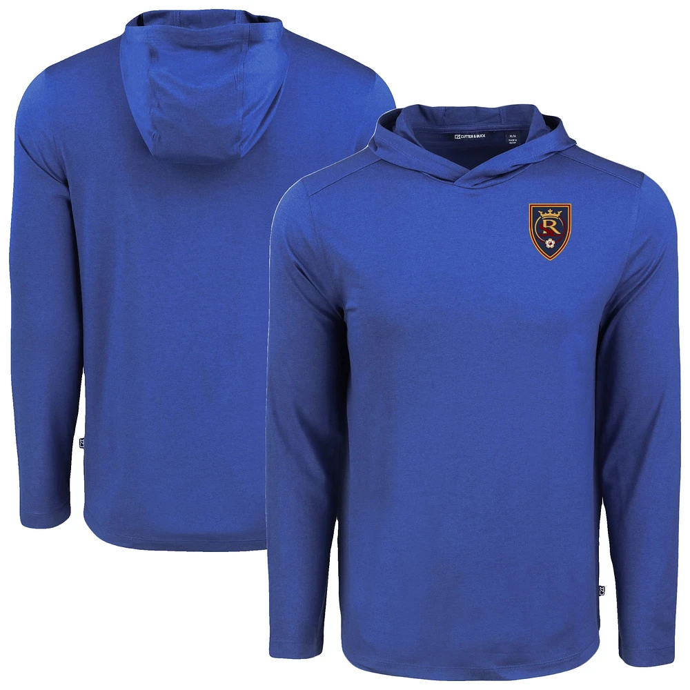 Men's Cutter & Buck Real Salt Lake Coastline Epic Comfort Eco Long Sleeve Recycled Hooded Shirt