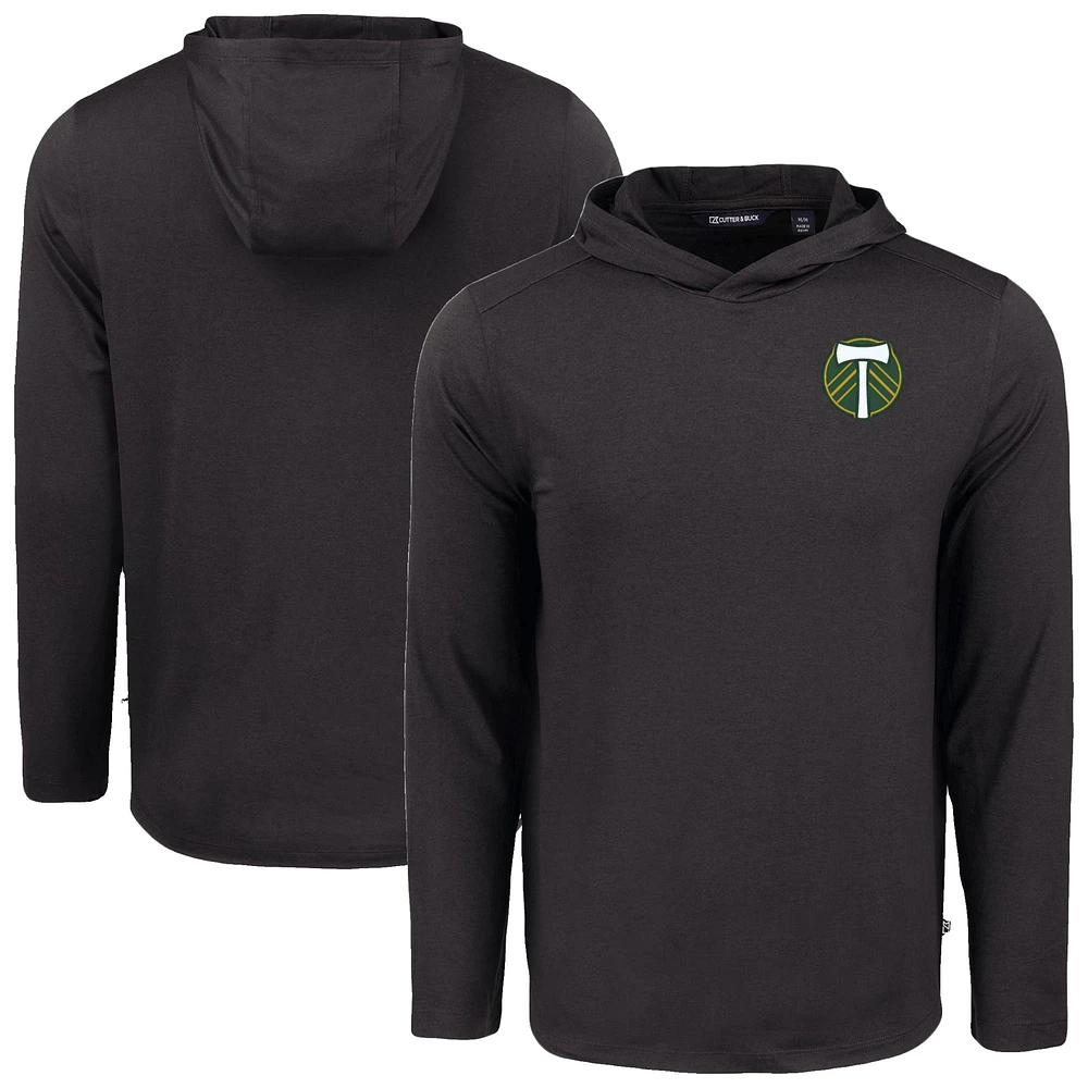 Men's Cutter & Buck Portland Timbers Coastline Epic Comfort Eco Long Sleeve Recycled Hooded Shirt