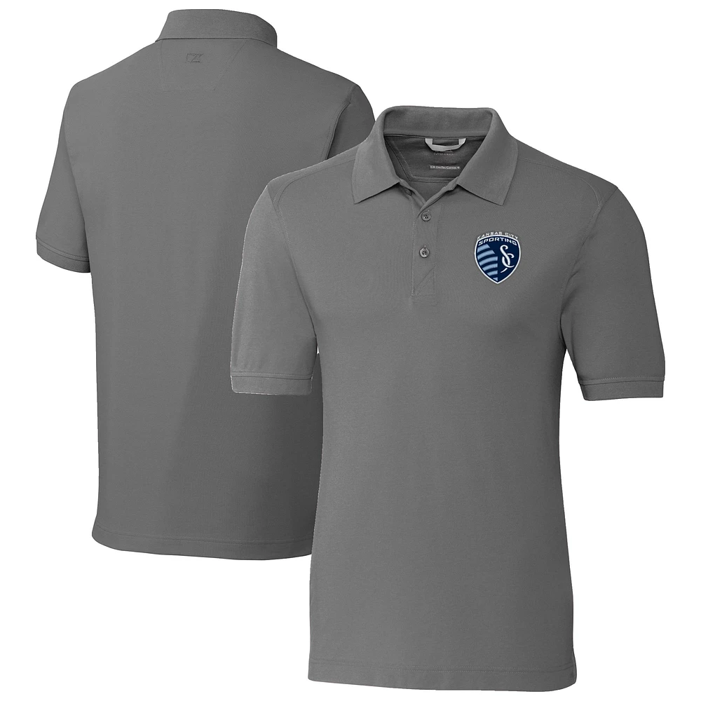 Men's Cutter & Buck Sporting Kansas City Advantage Eco Tri-Blend Pique Polo