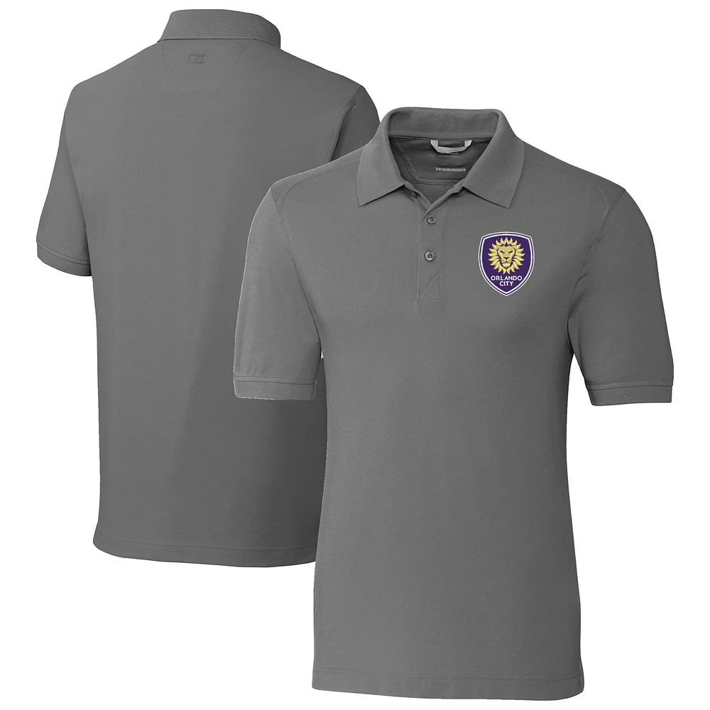 Men's Cutter & Buck Orlando City SC Advantage Eco Tri-Blend Pique Polo