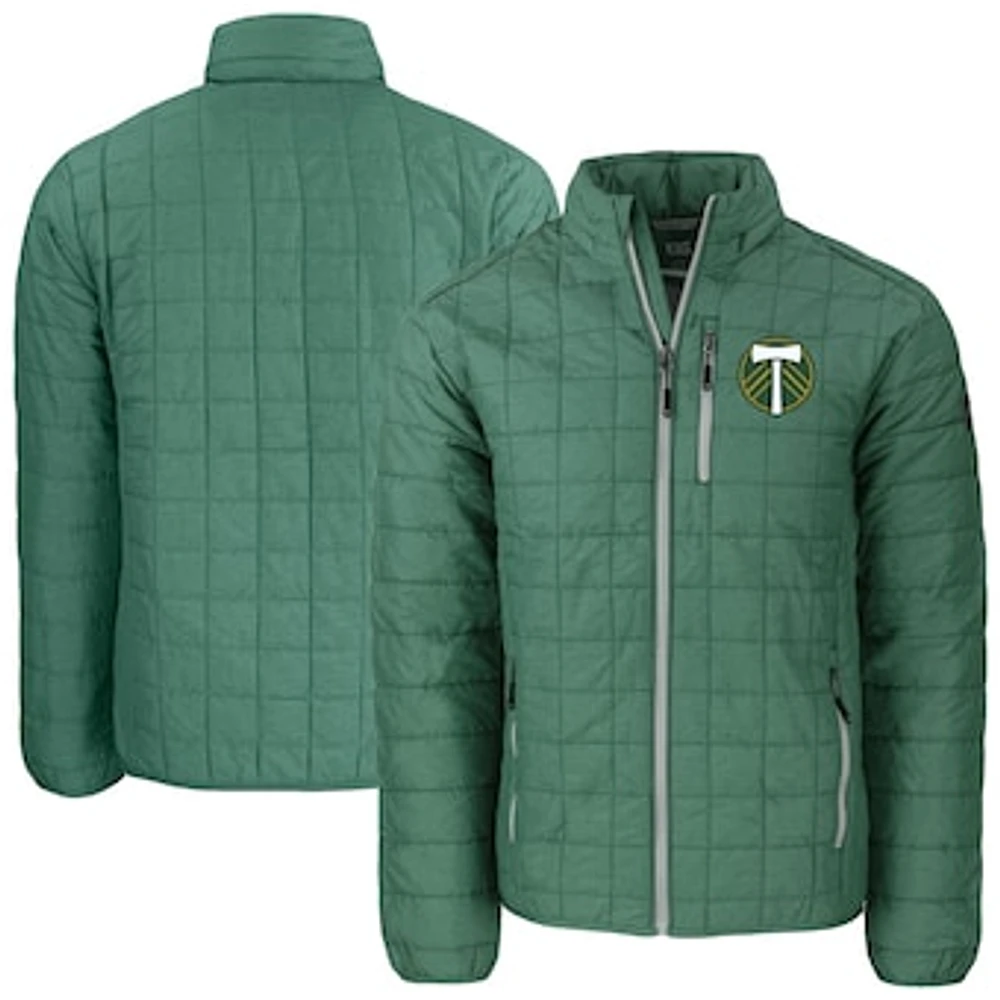 Men's Cutter & Buck Hunter Green Portland Timbers Rainier PrimaLoft Eco Insulated Full-Zip Puffer Jacket