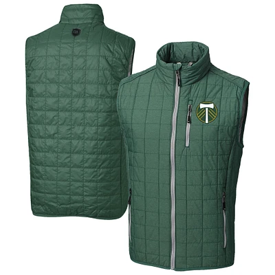 Men's Cutter & Buck Hunter Green Portland Timbers Rainier PrimaLoft Eco Insulated Full Zip Puffer Vest