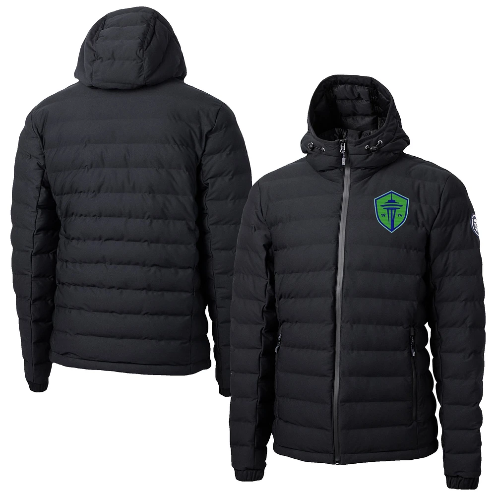 Men's Cutter & Buck Seattle Sounders FC Mission Ridge Repreve Eco Insulated Hooded Puffer Jacket