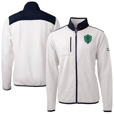 Men's Cutter & Buck Seattle Sounders FC Cascade Eco Fleece Full-Zip Jacket