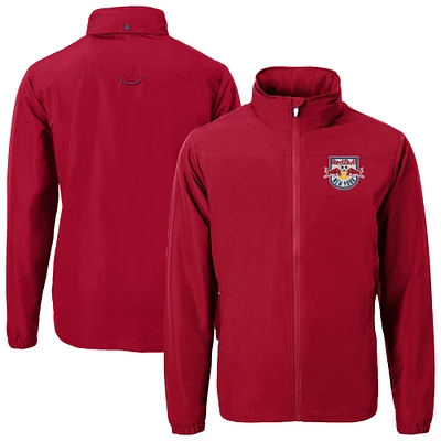 Men's Cutter & Buck Red New York Bulls Charter Eco Recycled Full-Zip Jacket