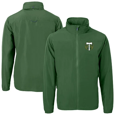 Men's Cutter & Buck Hunter Green Portland Timbers Charter Eco Recycled Full-Zip Jacket
