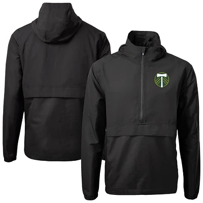 Men's Cutter & Buck Portland Timbers Charter Eco Recycled Anorak Hooded Half-Zip Jacket