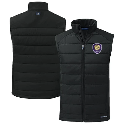 Men's Cutter & Buck Orlando City SC Evoke Hybrid Eco Softshell Recycled Full-Zip Vest