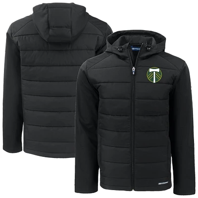 Men's Cutter & Buck Portland Timbers Evoke Hybrid Eco Softshell Recycled Full Zip Hooded Jacket