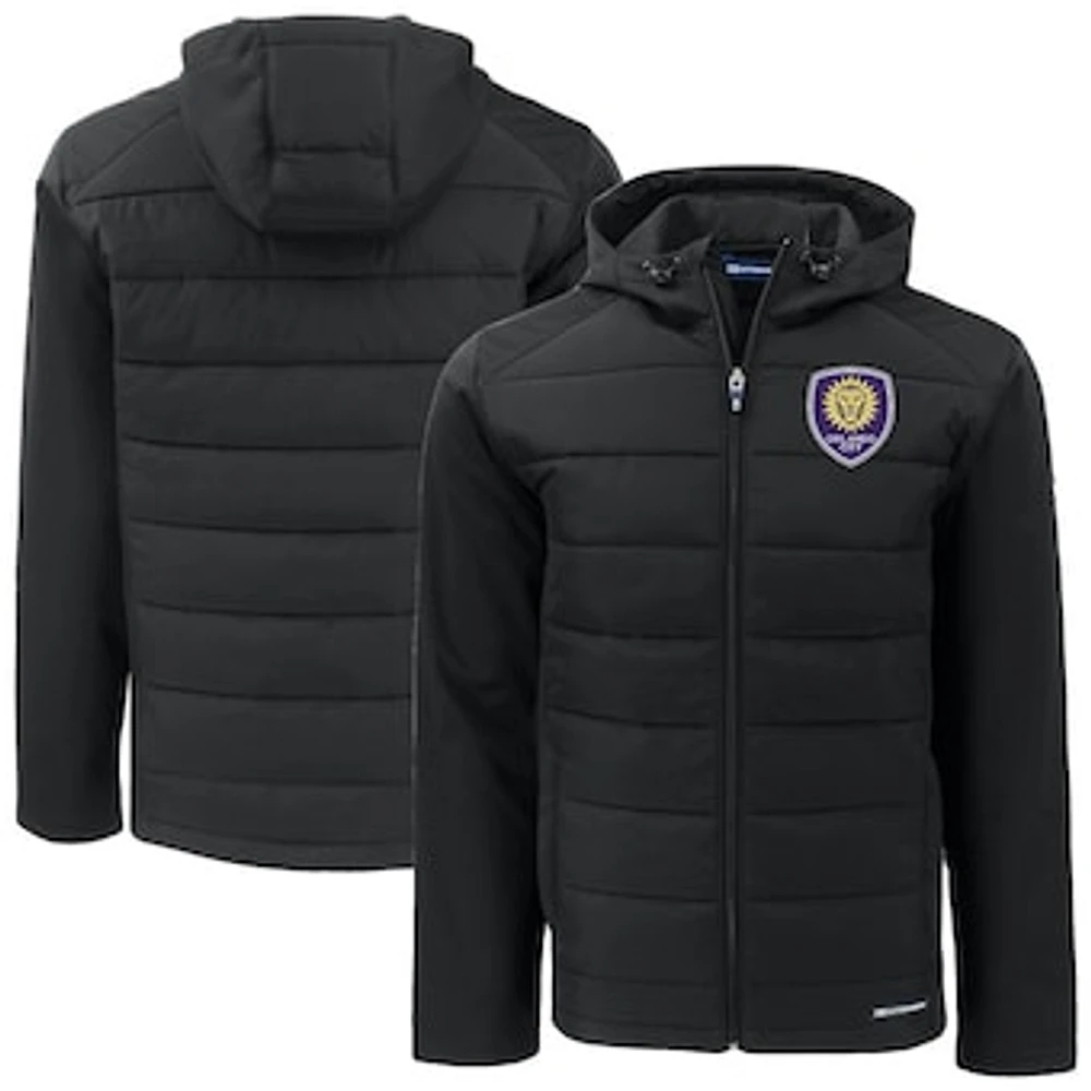 Men's Cutter & Buck Orlando City SC Evoke Hybrid Eco Softshell Recycled Full Zip Hooded Jacket