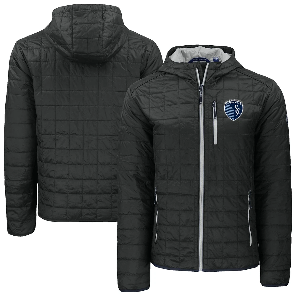 Men's Cutter & Buck Sporting Kansas City Rainier Primaloft Eco Full-Zip Hooded Jacket