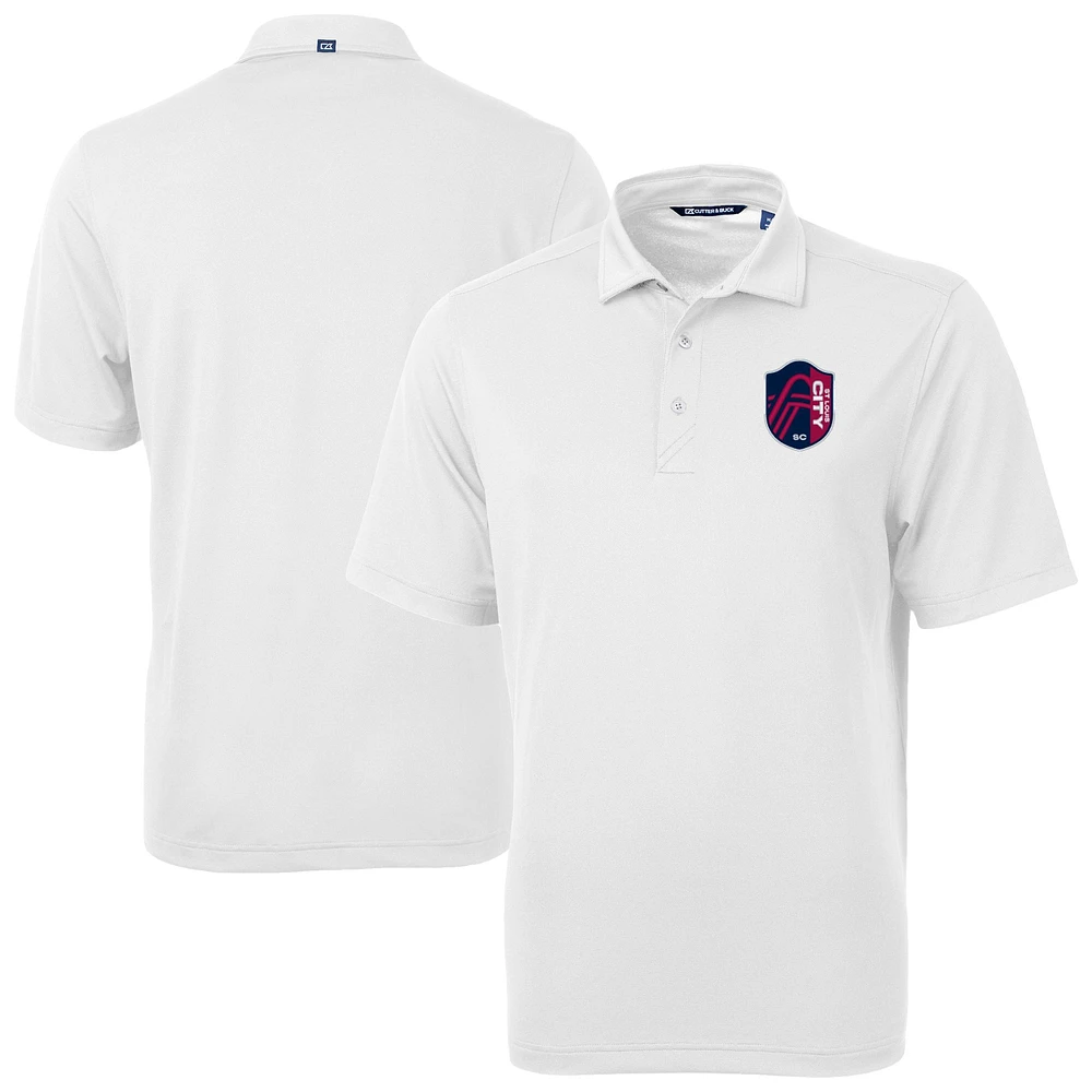 Men's Cutter & Buck White St. Louis City SC Virtue Eco Pique Recycled Polo