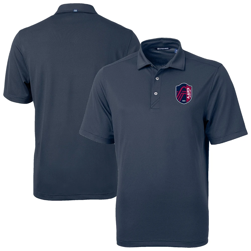 Men's Cutter & Buck Navy St. Louis City SC Virtue Eco Pique Recycled Polo