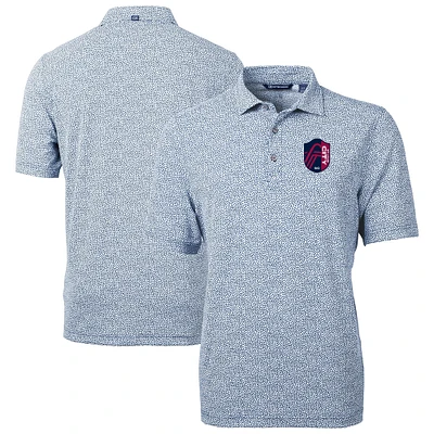 Men's Cutter & Buck Navy St. Louis City SC Virtue Eco Pique Botanical Print Recycled Polo