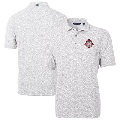 Men's Cutter & Buck Gray Toronto FC Virtue Eco Pique Botanical Print Recycled Polo
