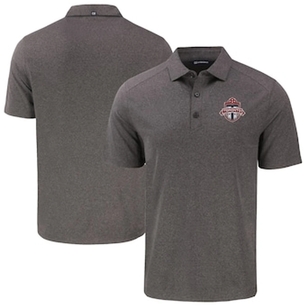 Men's Cutter & Buck Heather Black Toronto FC Forge Eco Stretch Recycled Polo