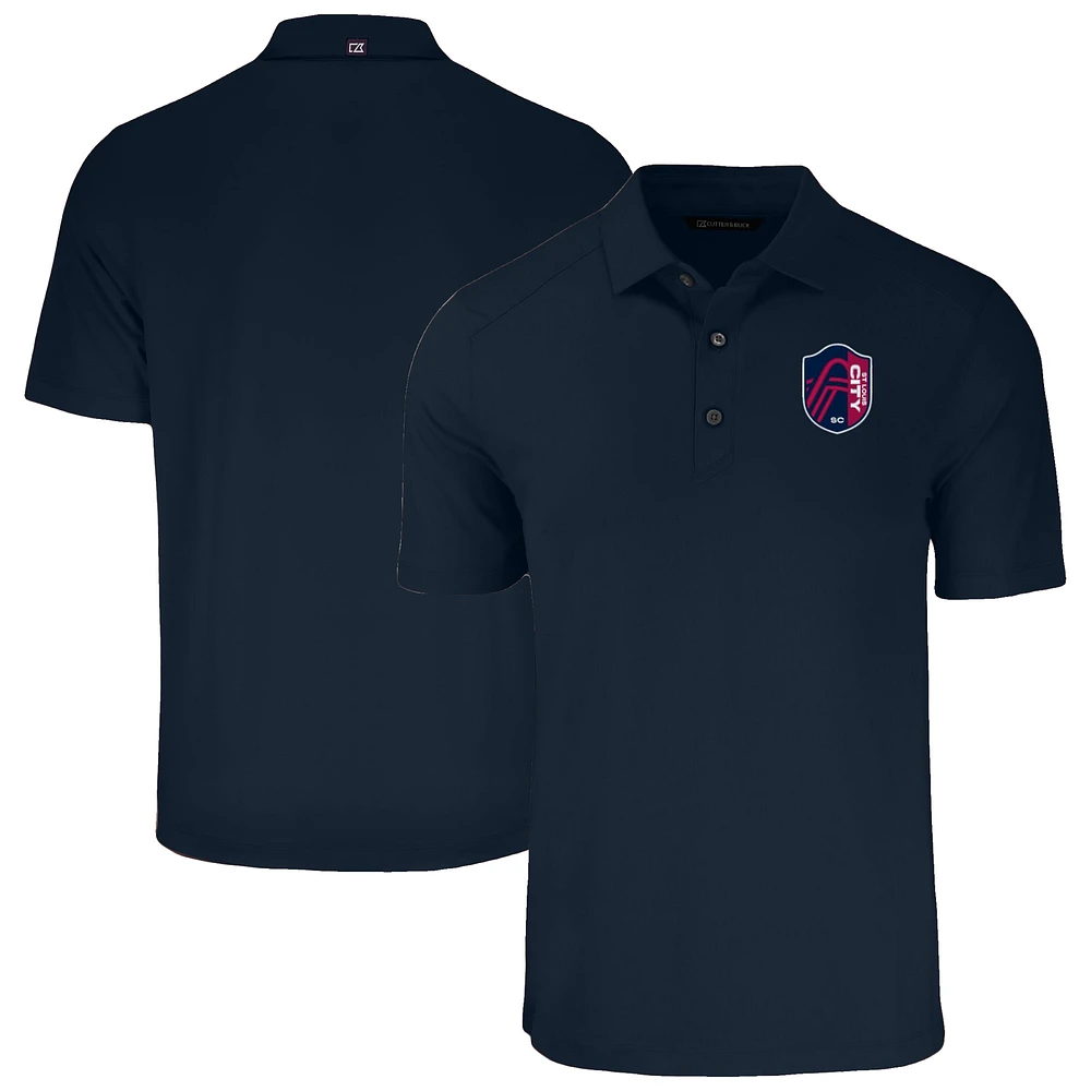 Men's Cutter & Buck Navy St. Louis City SC Forge Eco Stretch Recycled Polo