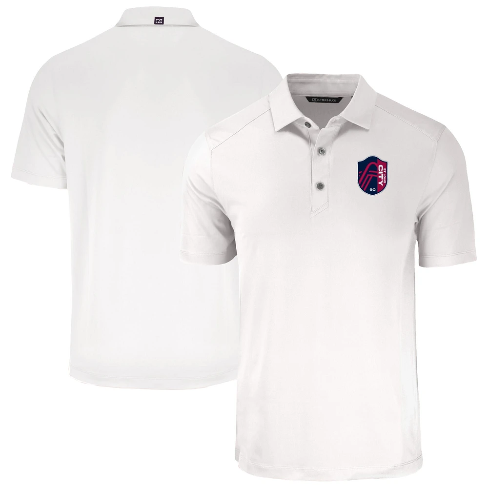 Men's Cutter & Buck White St. Louis City SC Forge Eco Stretch Recycled Polo